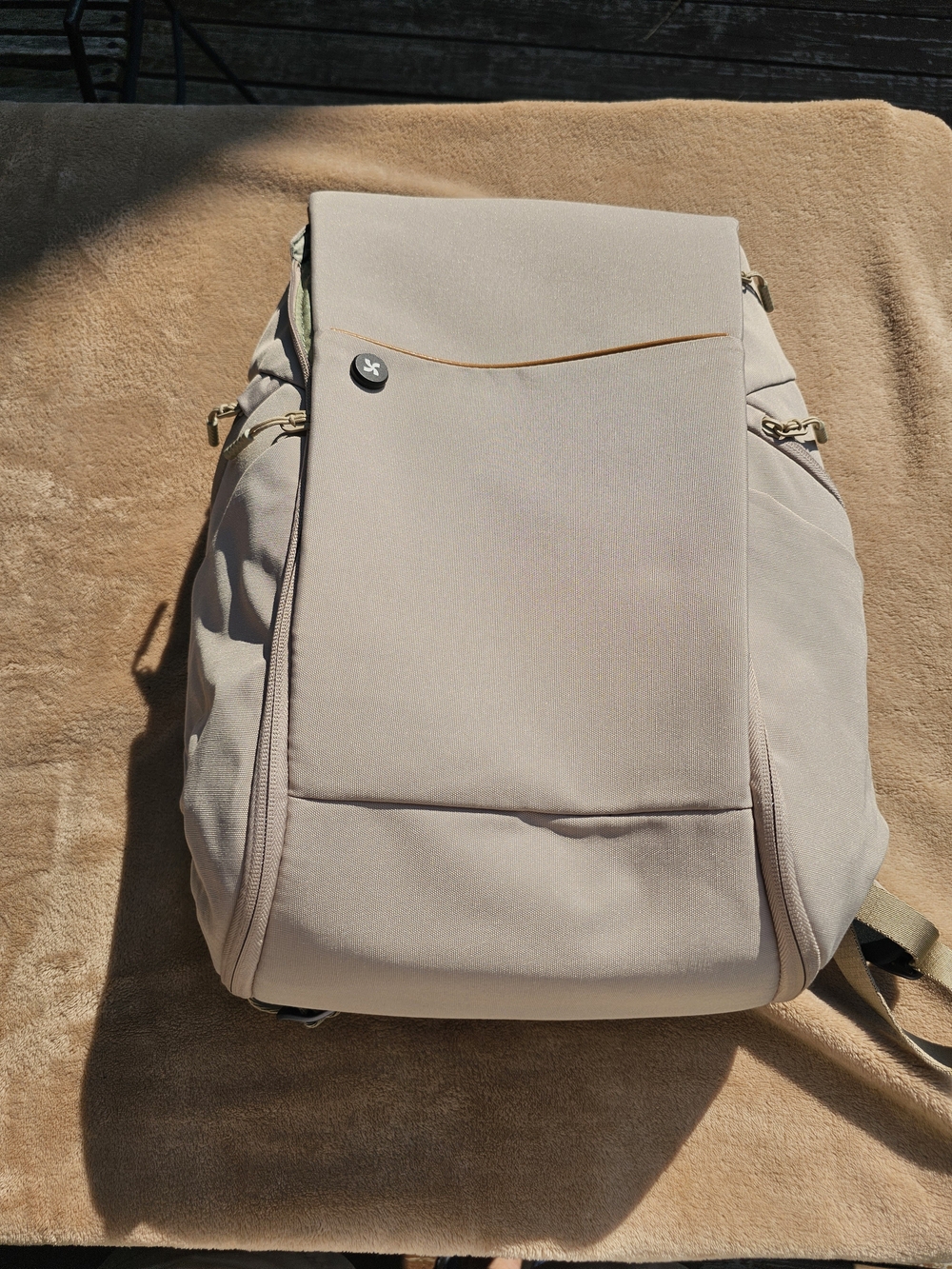 Mopak Light Beige Men's Backpack - Minimalist Carry